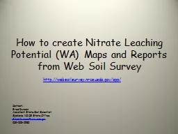How to create Nitrate Leaching Potential