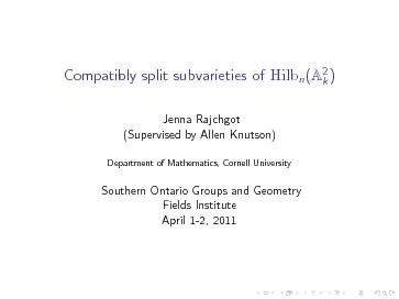 Compatibly split subvareities of Hilbn