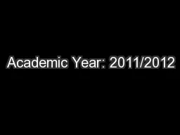 Academic Year: 2011/2012