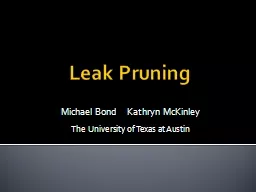 Leak Pruning