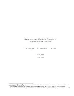 Eigenvalues and Condition Numbers of Complex Random Matrices T
