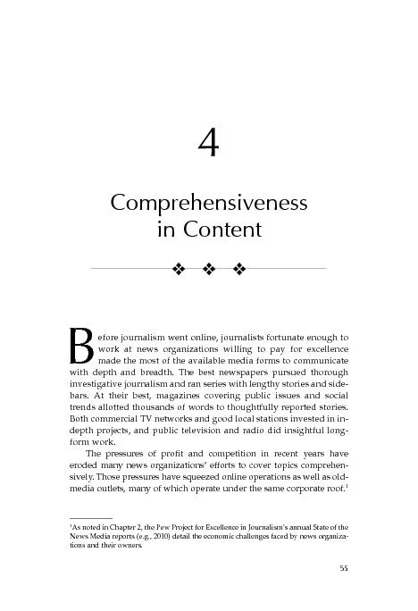 Comprehensiveness in content