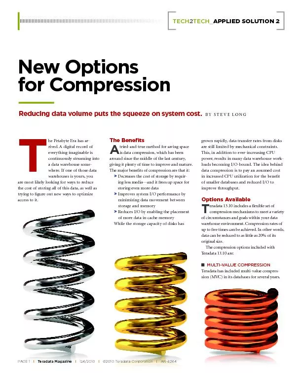 New options for compression