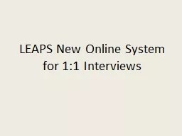 LEAPS New Online System