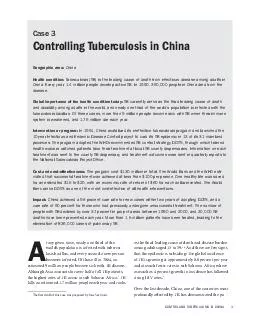 CONTROLLING UBER ULOSIS IN CHINA t any given time nearly one third of the worlds population