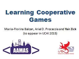 Learning Cooperative Games