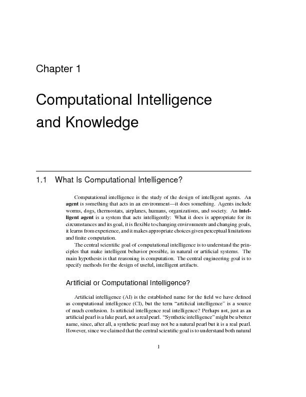 Computational Intelligence and Knowledge