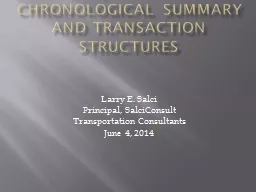 Leveraged Lease Transactions for Passenger Railcars and Equ