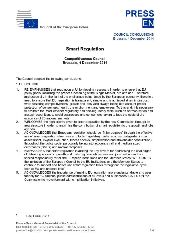 Smart regulative
