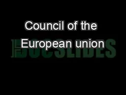 Council of the European union