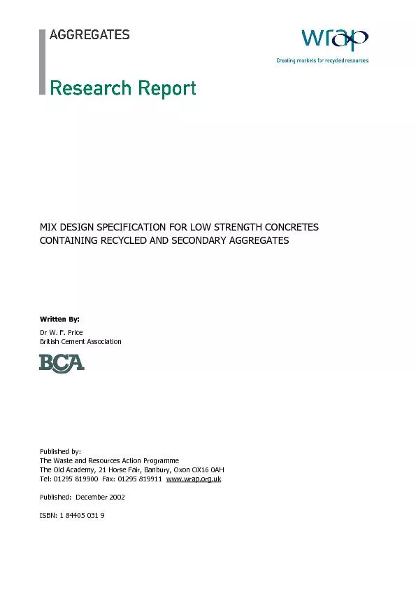 Aggregates research report