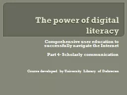 The power of digital literacy