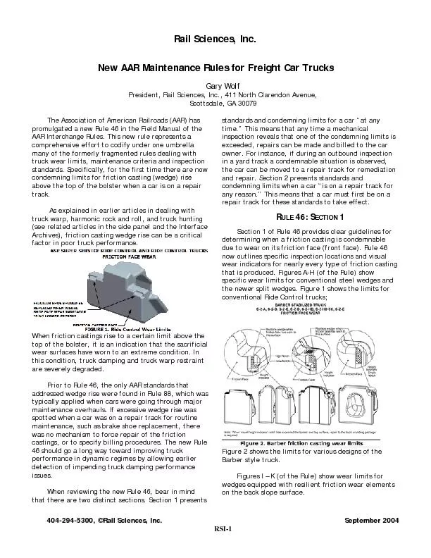 New aar maintenance rules for freight car trucks