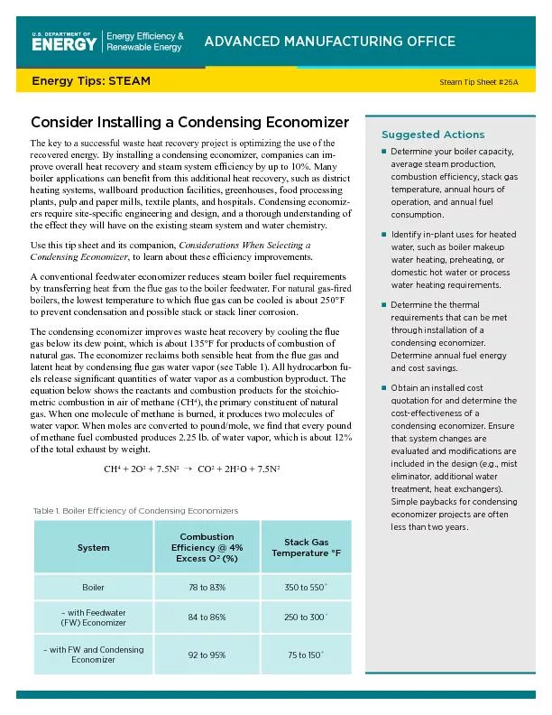 Consider installing a condensing economizer