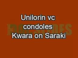 Unilorin vc condoles Kwara on Saraki