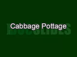 Cabbage Pottage