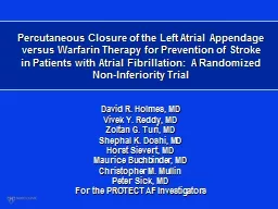 Percutaneous Closure of the Left Atrial Appendage