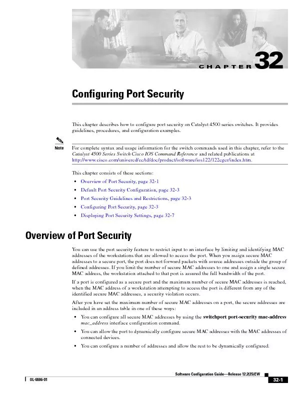 Configuring port security
