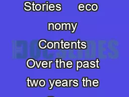 nomy eco  Developing Countries Success Stories     eco  nomy Contents Over the past two