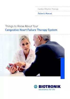 Things know about your congestive heart failure therapy system