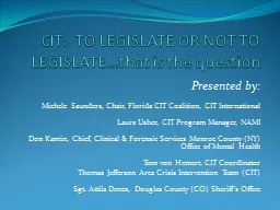CIT:  TO LEGISLATE OR NOT TO