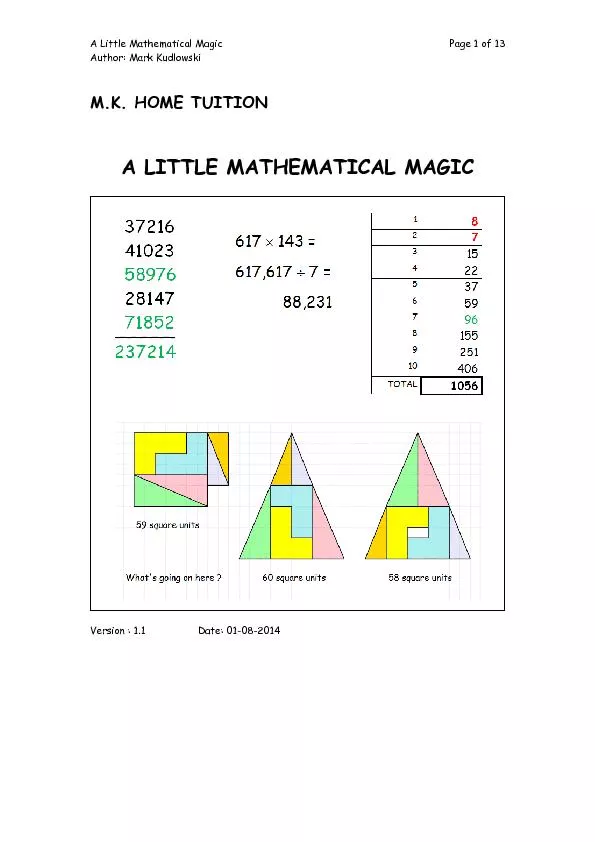A  Little  Mathematical  Magic