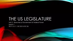 The Us Legislature