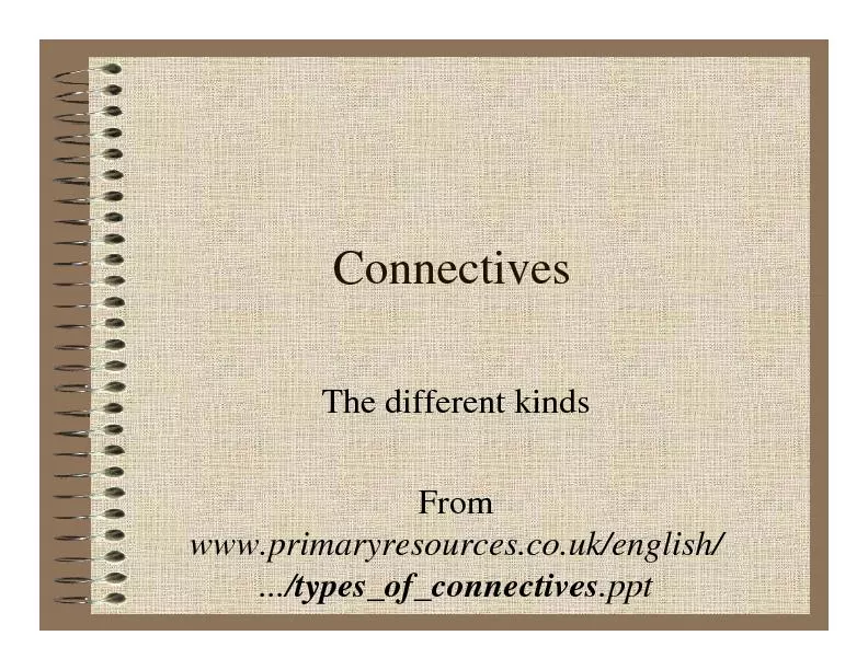Connectives the different kinds