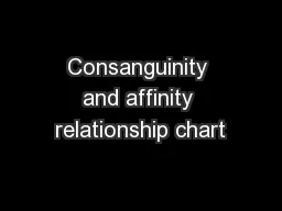 Chart Of Consanguinity And Affinity