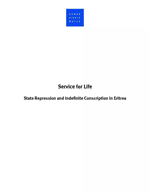   State Repression and Indefinite Conscription in Eritrea