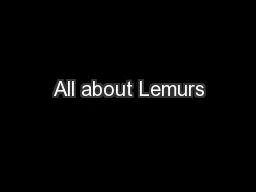 All about Lemurs