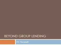 Beyond group lending