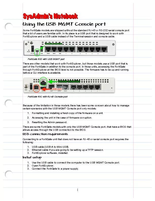 Using the USB mgmt console port