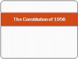 The Constitution of 1956