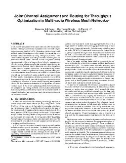 Joint Channel Assignment and Routing or Thr oughput Optimization in Multiradio Wireless