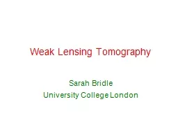 Weak Lensing Tomography