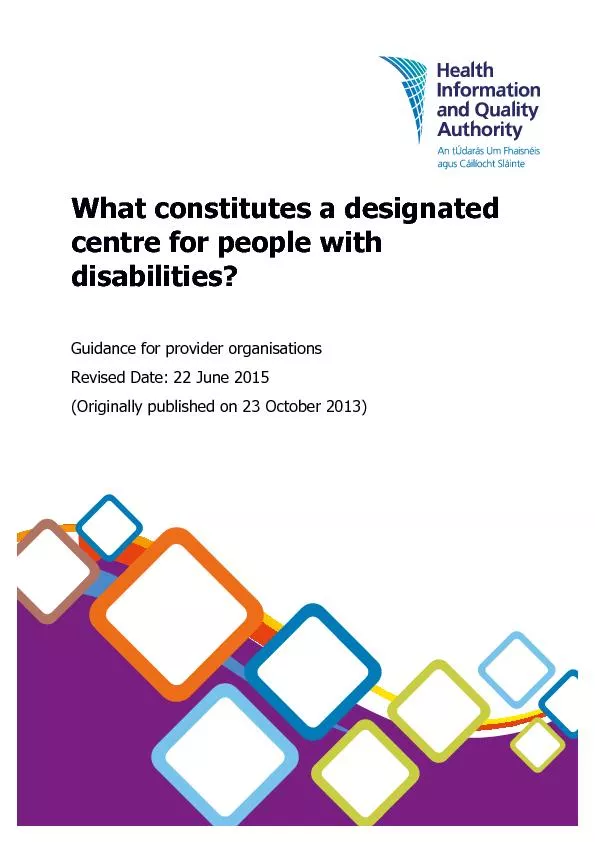 What constitutes a designated center for people with disabilities