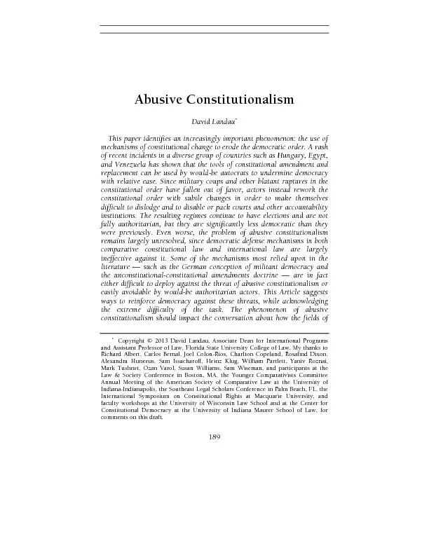 Abusive constitutionalism