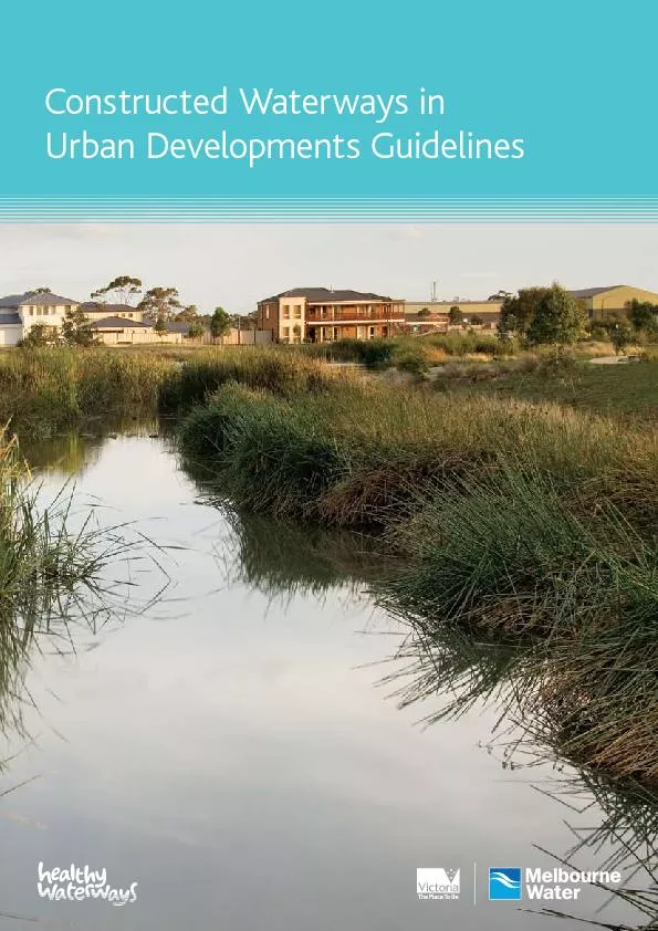 Constructed Waterways in Urban Developments Guidelines