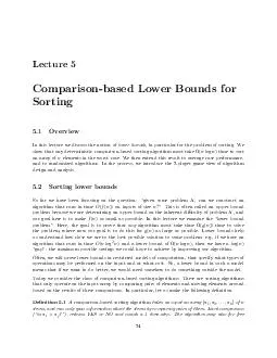 Lecture  Comparisonbased Lower Bounds for Sorting