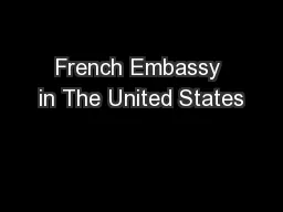 French Embassy in The United States