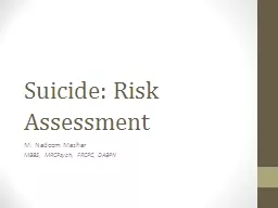 Suicide: Risk Assessment