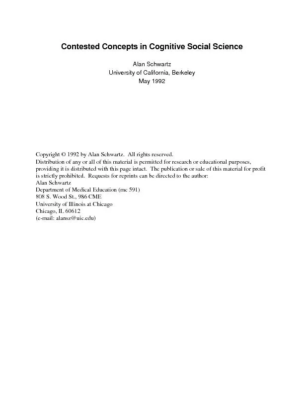 Contested Concepts in Cognitive Social Science