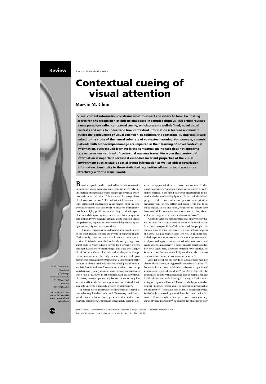 Contextual cueing of visual attention