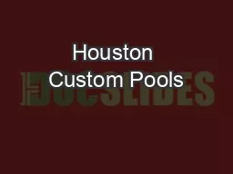 Houston Custom Pools
