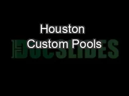 Houston Custom Pools
