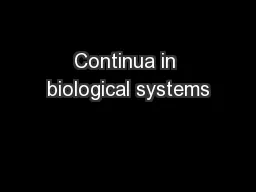 Continua in biological systems