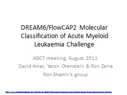 DREAM6/FlowCAP2 Molecular Classification of Acute Myeloid