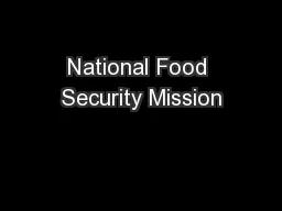 National Food Security Mission