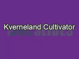 Kverneland Cultivator
